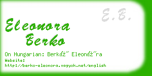 eleonora berko business card